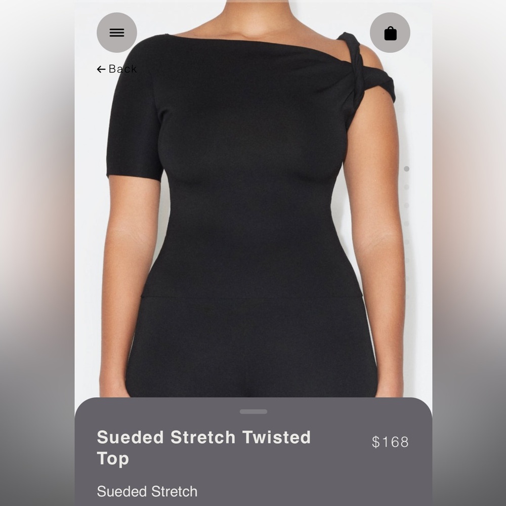 KHY Elegant Black One-Shoulder Top